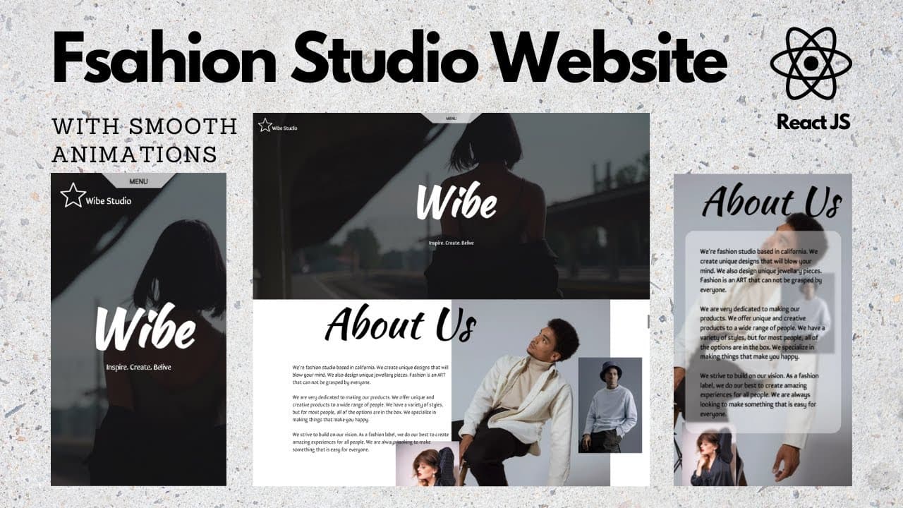 A Stunning Fashion Studio Website with React JS